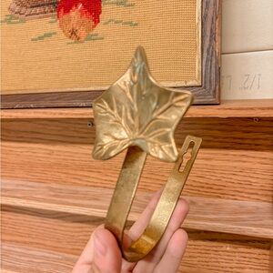 Vintage Brass Maple Leaf Wall Decor